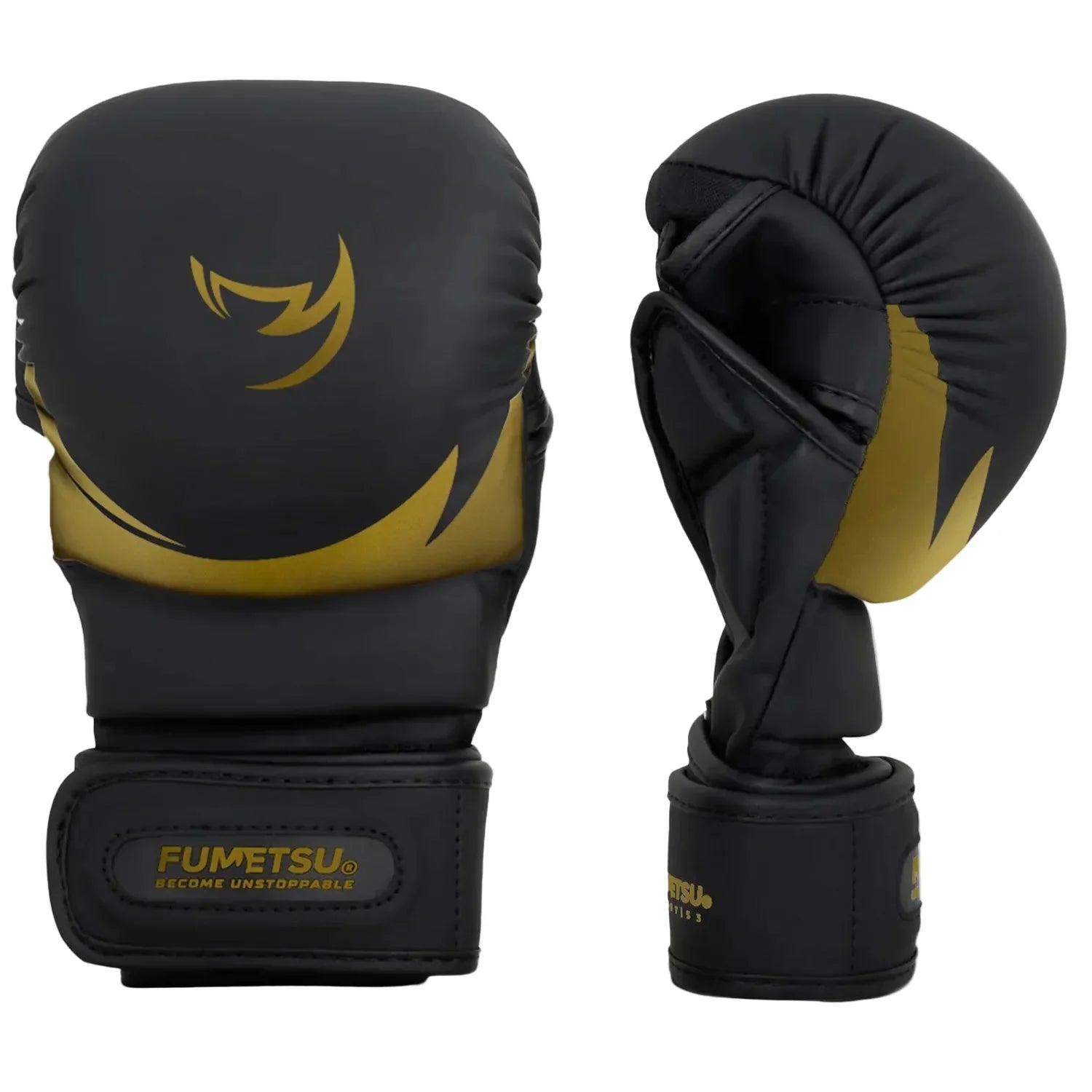 Fumetsu MMA Sparring Gloves - S3 Ghost Black & Gold - Muay Thailand