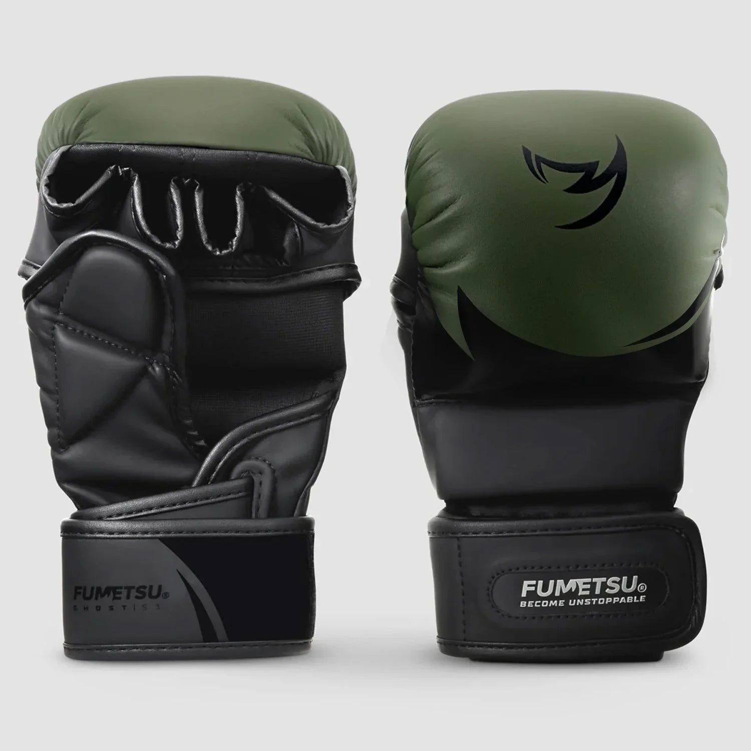 Fumetsu Ghost S3 Kids MMA Sparring Gloves - Khaki & Black