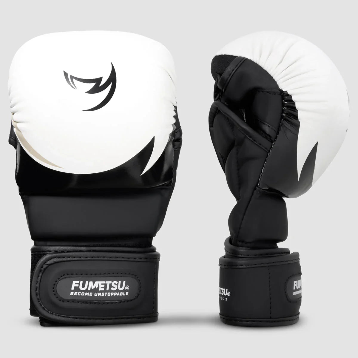 Fumetsu Ghost S3 Kids MMA Sparring Gloves - White, Black & Grey
