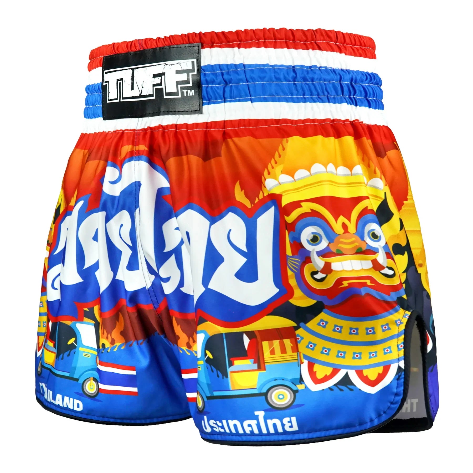TUFF High-Cut Retro Muay Thai Shorts - The Siam in Motion (RMS126)