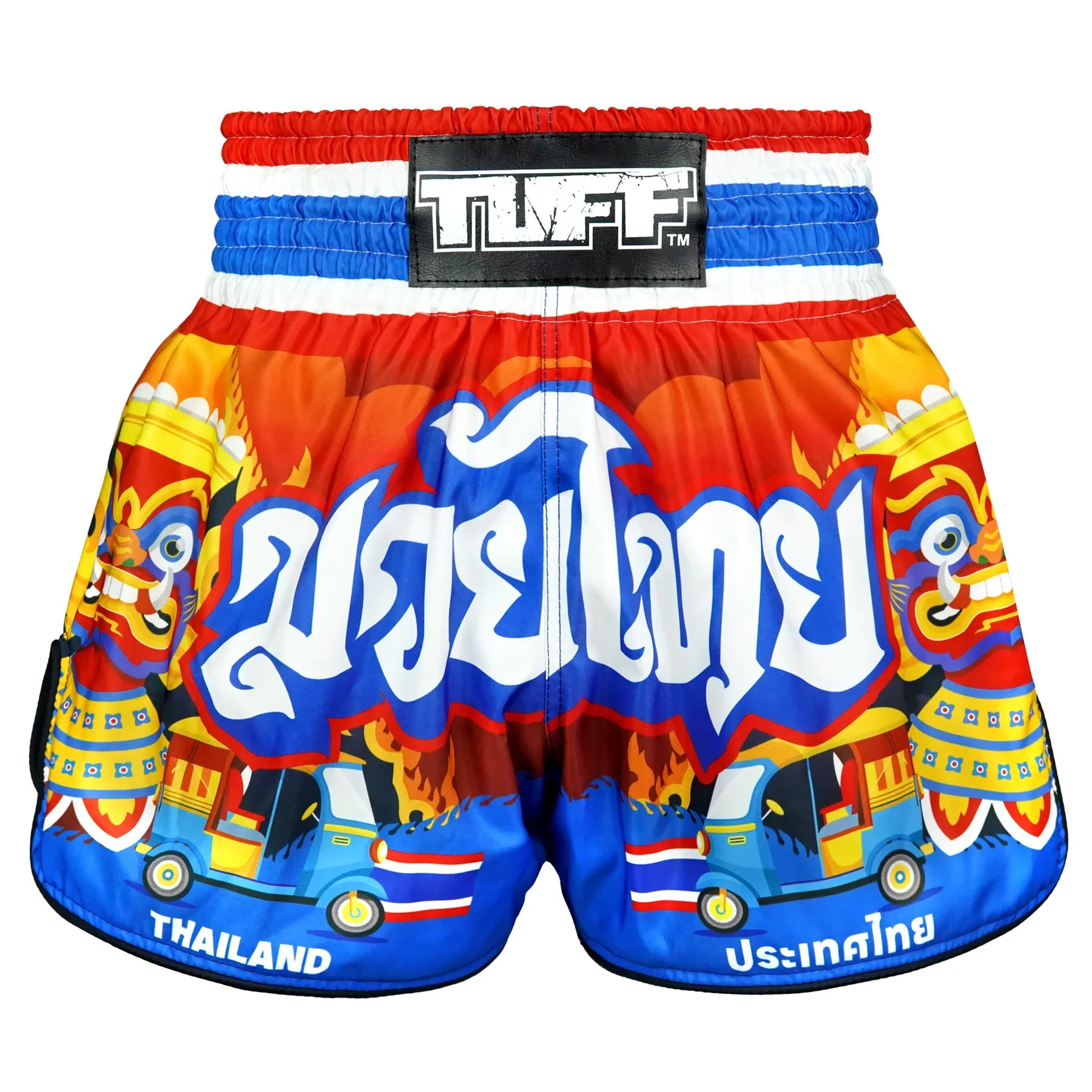 TUFF High-Cut Retro Muay Thai Shorts - The Siam in Motion (RMS126)