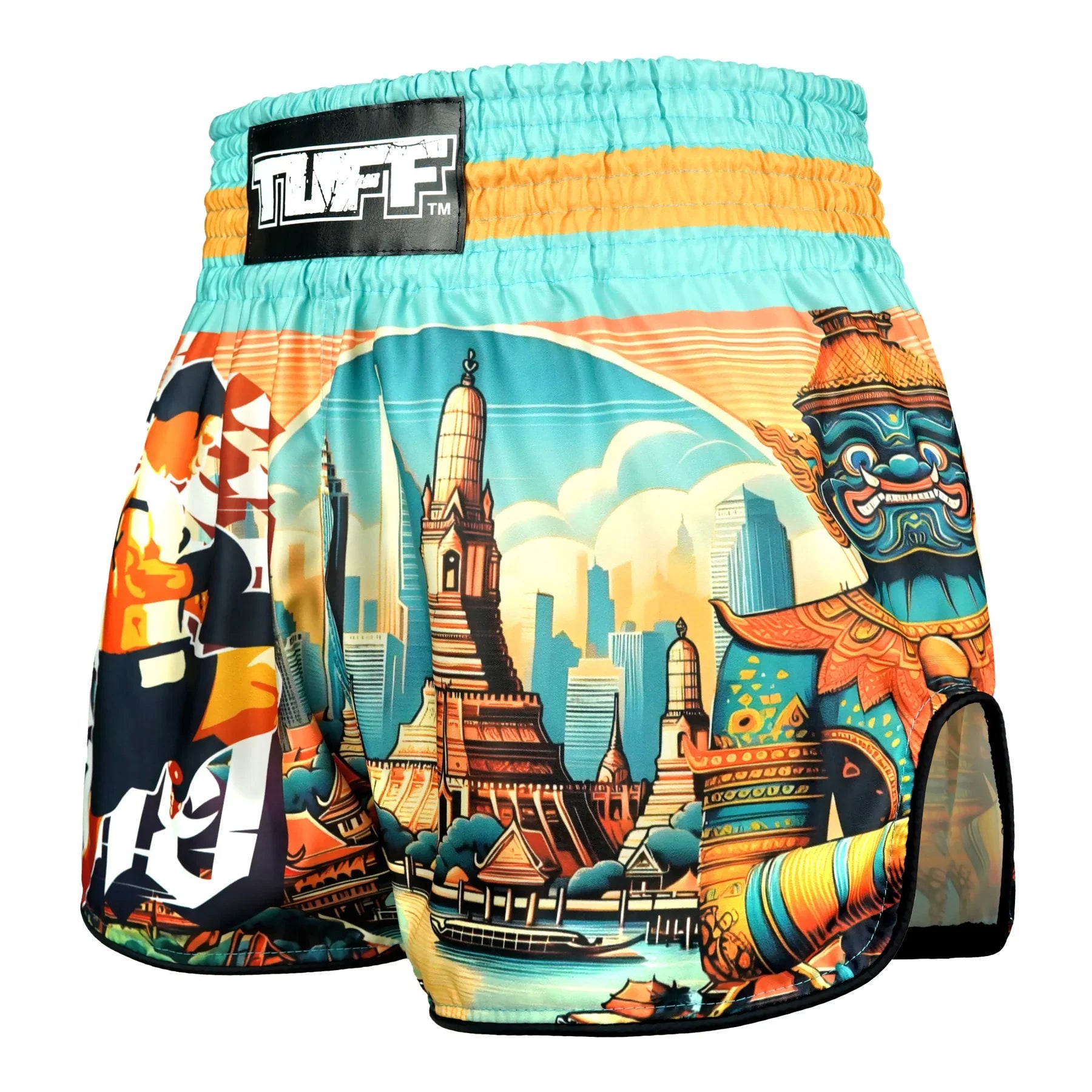 TUFF High-Cut Retro Muay Thai Shorts - The Legacy of Thailand (RMS128)