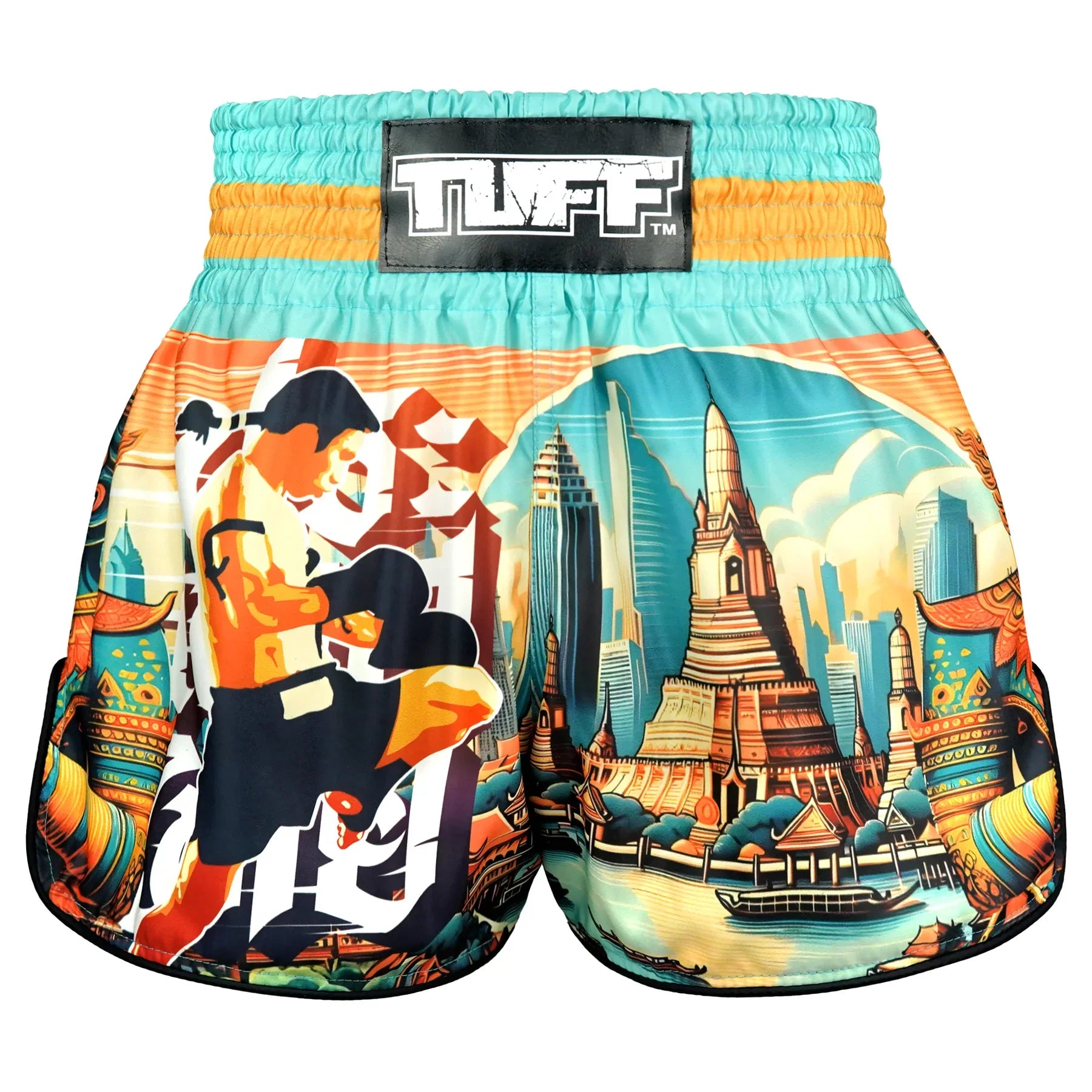 TUFF High-Cut Retro Muay Thai Shorts - The Legacy of Thailand (RMS128)