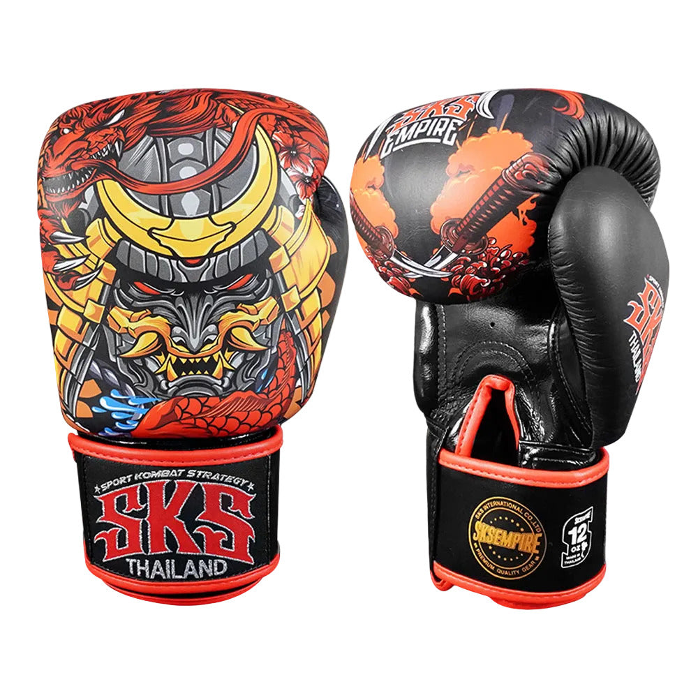 SKS Empire Microfiber Muay Thai Gloves - Inferno