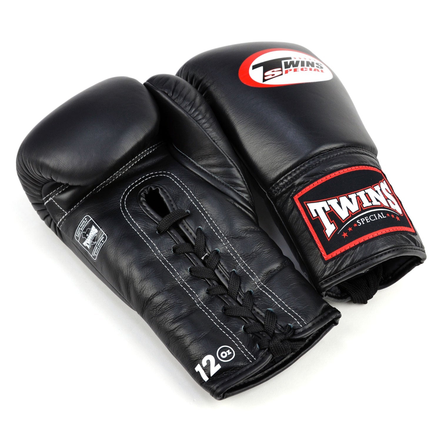 Twins Special Lace-Up Boxing Gloves - Black (BGLL1)
