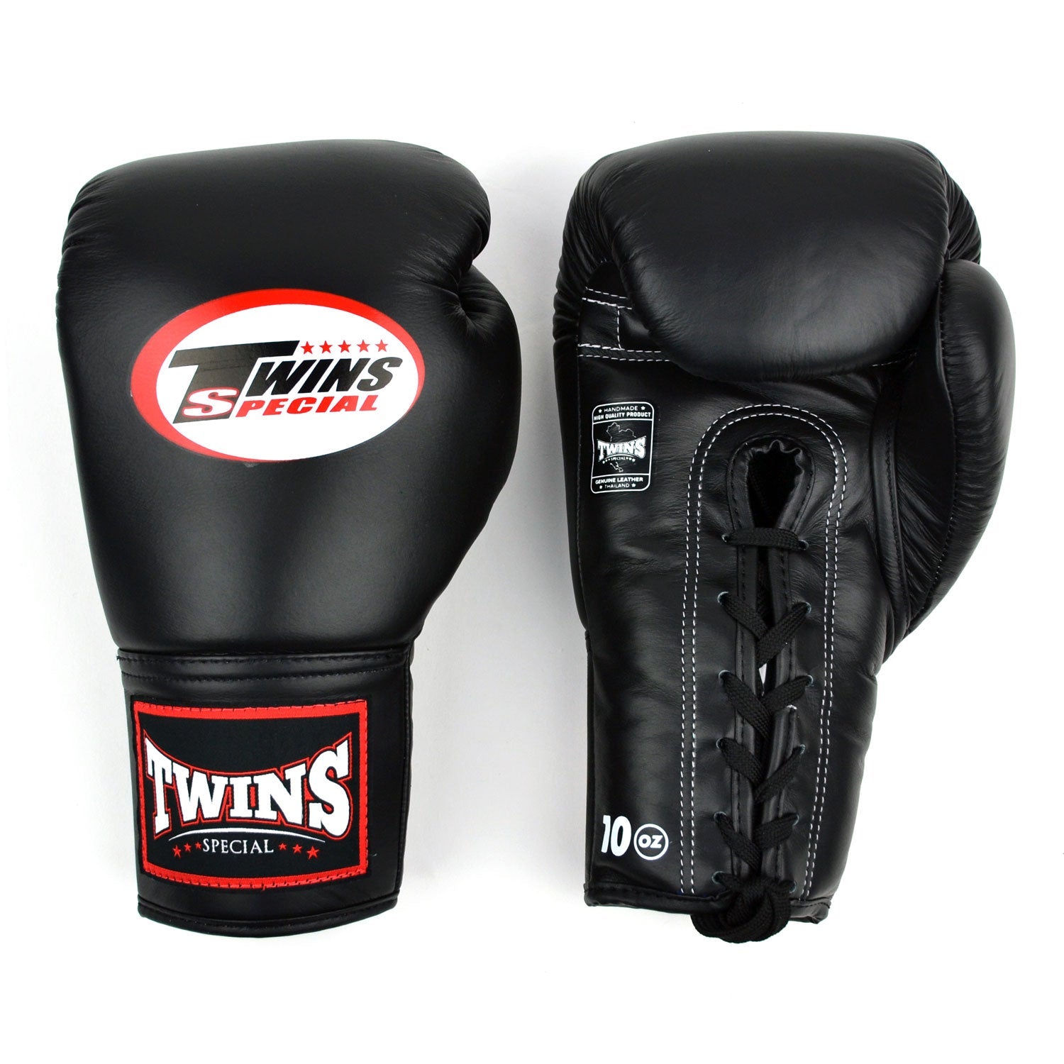 Twins Special Lace-Up Boxing Gloves - Black (BGLL1)