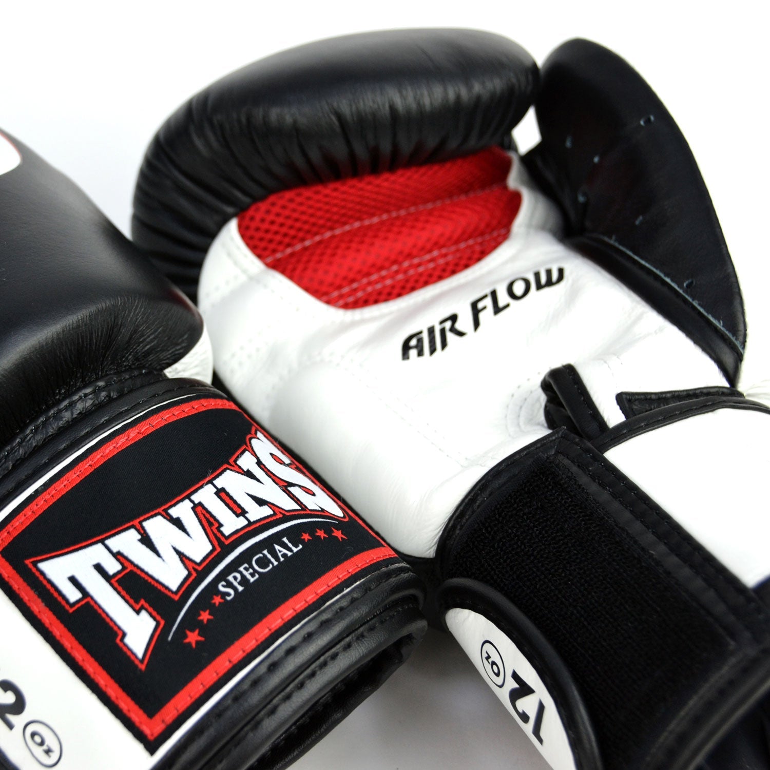 Twins Special Air Flow Boxing Gloves - Black, White & Red (BGVLA2-2T)