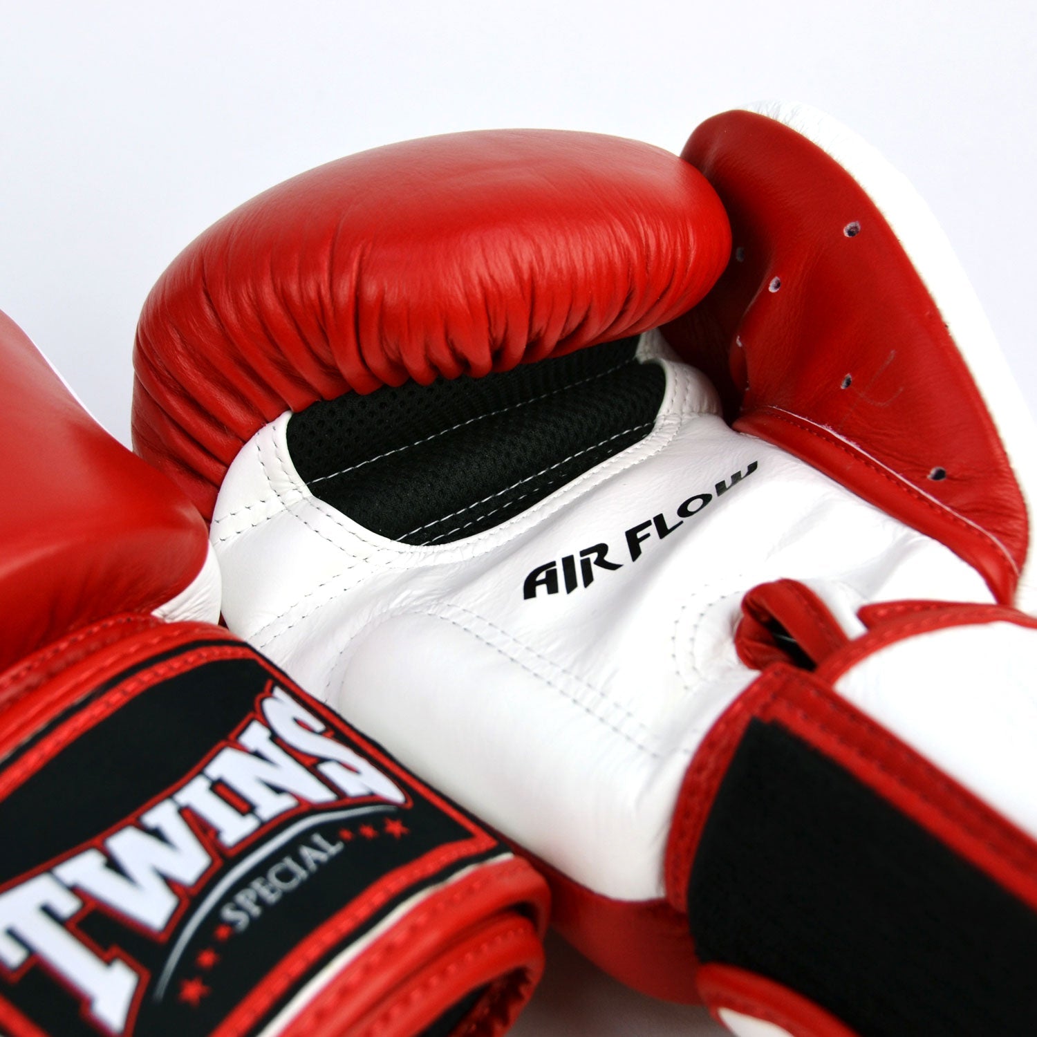 Twins Special Air Flow Boxing Gloves - Red, White & Black (BGVLA2-2T)