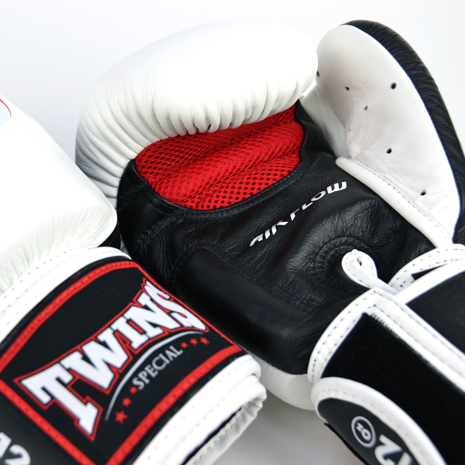 Twins Special Air Flow Boxing Gloves - White, Black & Red (BGVLA2-2T)