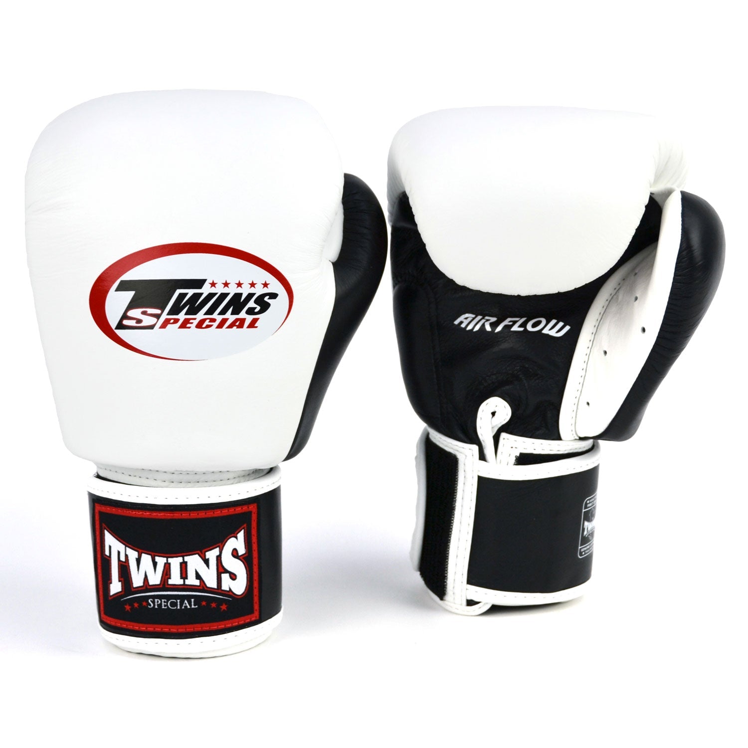 Twins Special Air Flow Boxing Gloves - White, Black & Red (BGVLA2-2T)