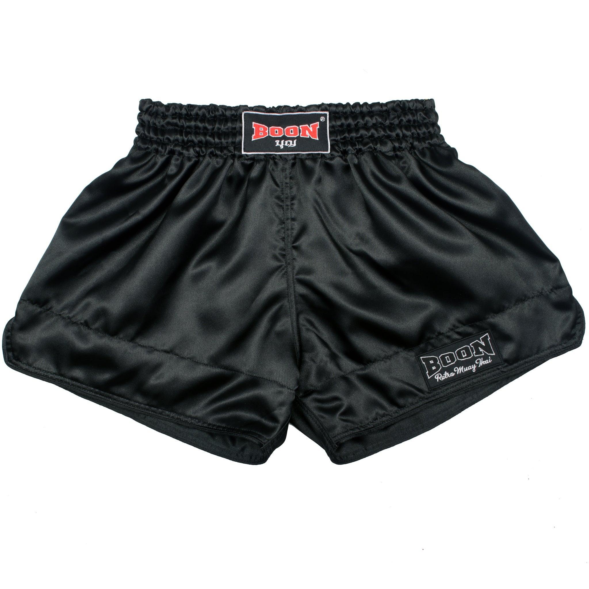 Boon Retro Muay Thai Shorts - Black - Muay Thailand