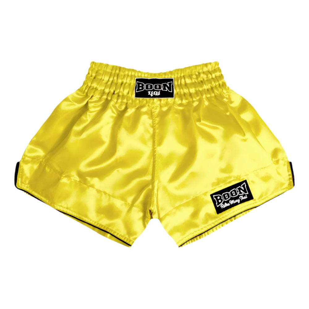 Boon Retro Muay Thai Shorts - Yellow - Muay Thailand