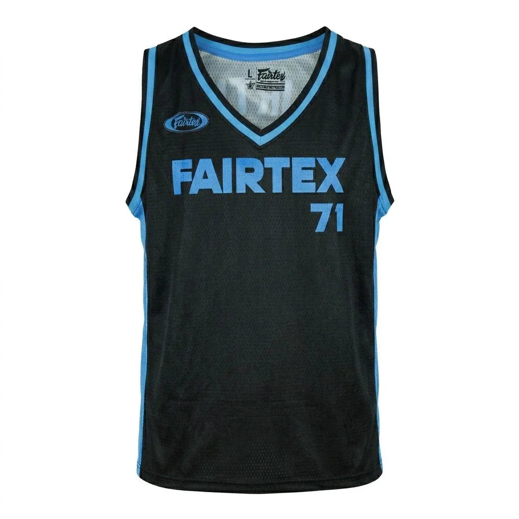 Fairtex Basketball Jersey - Black & Blue (JS27) - Muay Thailand