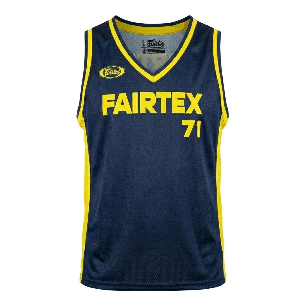 Fairtex Basketball Jersey - Navy & Yellow (JS27) - Muay Thailand