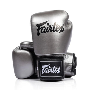 Fairtex BGV1C-PLUS Microfibre Boxing Gloves - Gun Metallic - Muay Thailand