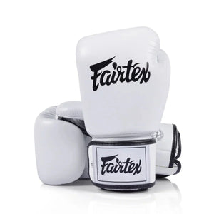 Fairtex BGV1C-PLUS Microfibre Boxing Gloves - White - Muay Thailand
