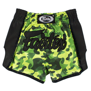 Fairtex BS1710 Slim Fit Muaythai Shorts - Green Camo - Muay Thailand