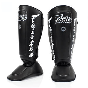 Fairtex Detachable Shin Pads - Black (SP7) - Muay Thailand