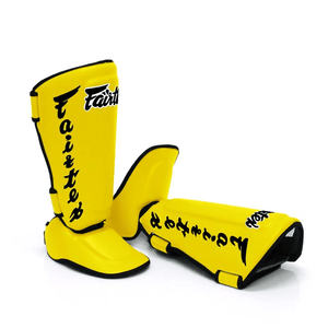 Fairtex Detachable Shin Pads - Yellow (SP7) - Muay Thailand