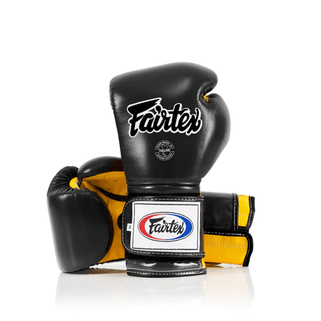 Fairtex Mexican Style Boxing Gloves - Black & Yellow (BGV9) - Muay Thailand