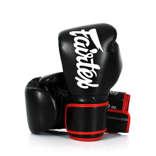 Fairtex Microfiber Muay Thai Gloves - Black & Red (BGV14) – Muay