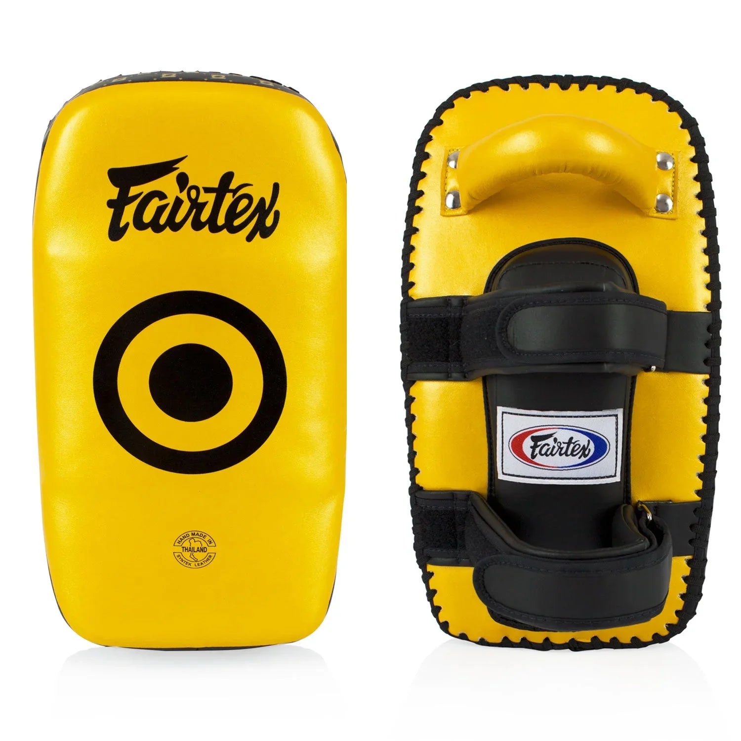 Fairtex Microfibre Thai Kick Pads - Gold (KPLC5) - Muay Thailand