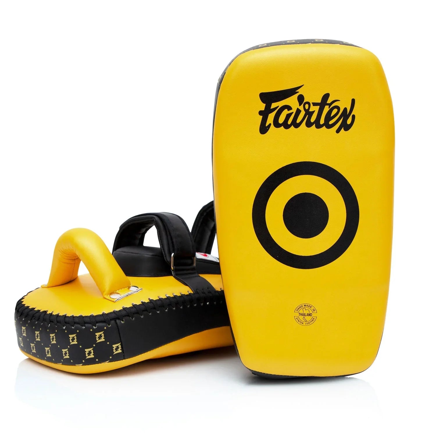 Fairtex Microfibre Thai Kick Pads - Gold (KPLC5) - Muay Thailand