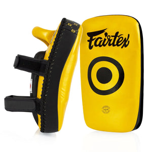 Fairtex Microfibre Thai Kick Pads - Gold (KPLC5) - Muay Thailand