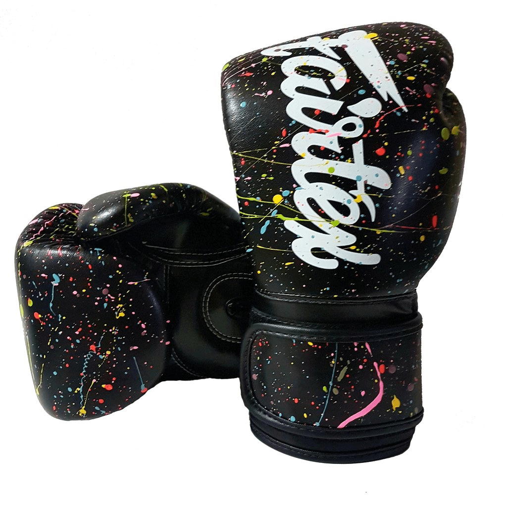 Fairtex Muay Thai Gloves - Painter Black (BGV14PT) - Muay Thailand