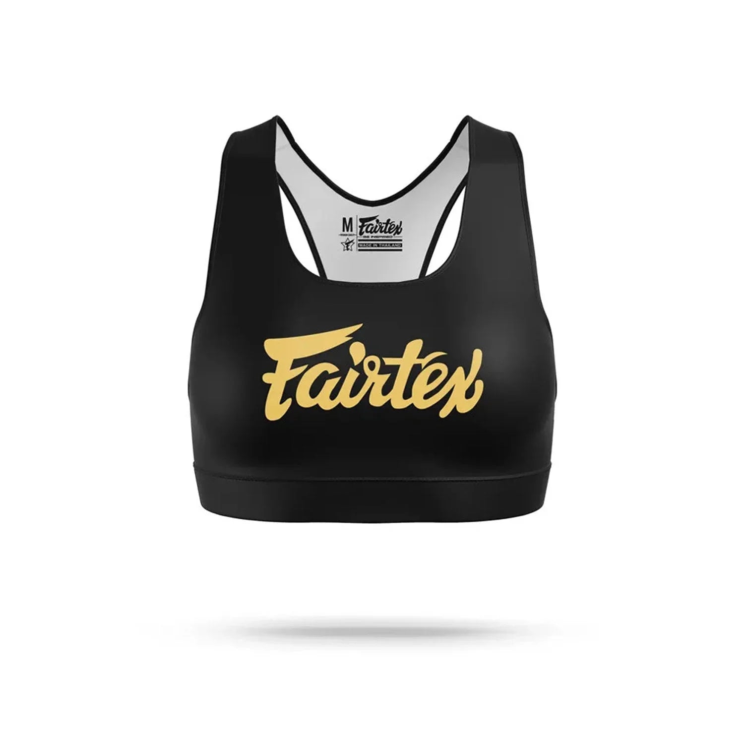 Fairtex SB1 Classic Sports Bra - Black-Gold - Muay Thailand