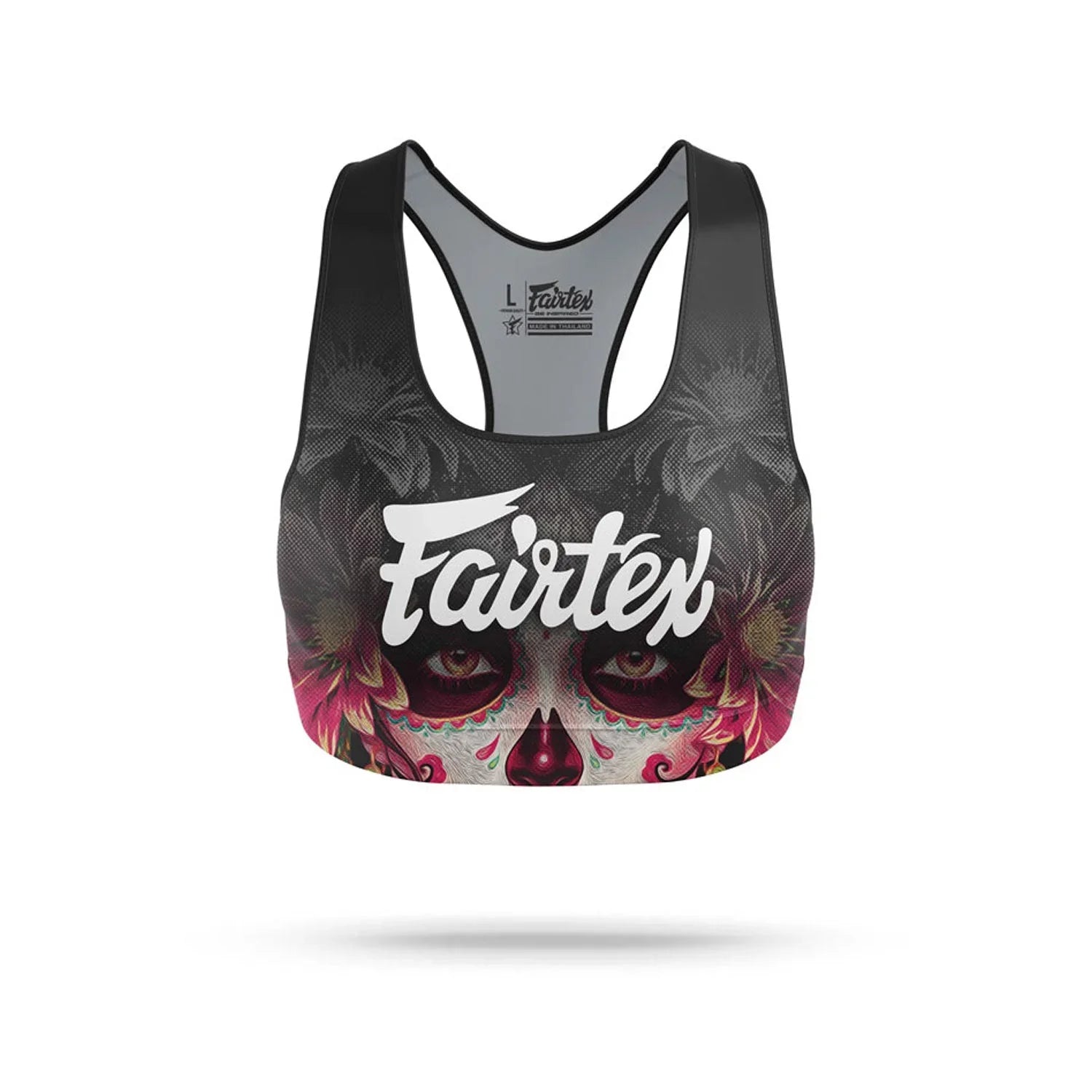 Fairtex SB10 Stamp Sports Bra - Black-Pink - Muay Thailand