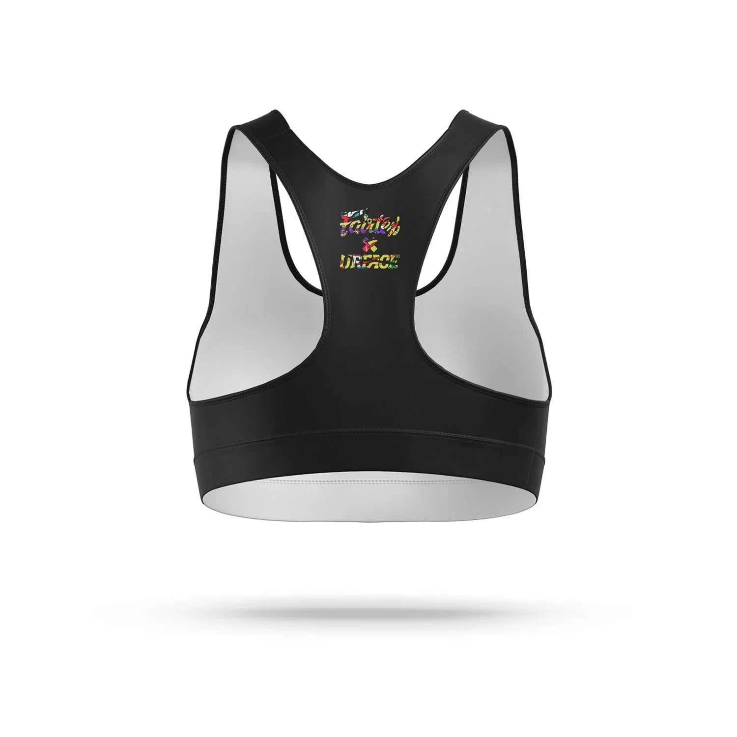 Fairtex SB8 URFACE Script Sports Bra - Black - Muay Thailand