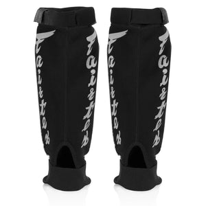 Fairtex Neoprene MMA Shin Pads - Black (SP6) - Muay Thailand