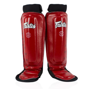 Fairtex SP6 Neoprene MMA Shin Pads - Red - Muay Thailand