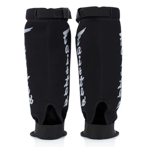 Fairtex SP6 Neoprene MMA Shin Pads - White-Black - Muay Thailand