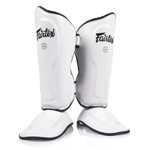 Fairtex SP9 Ultra Ergo Shin Pads - White - Muay Thailand