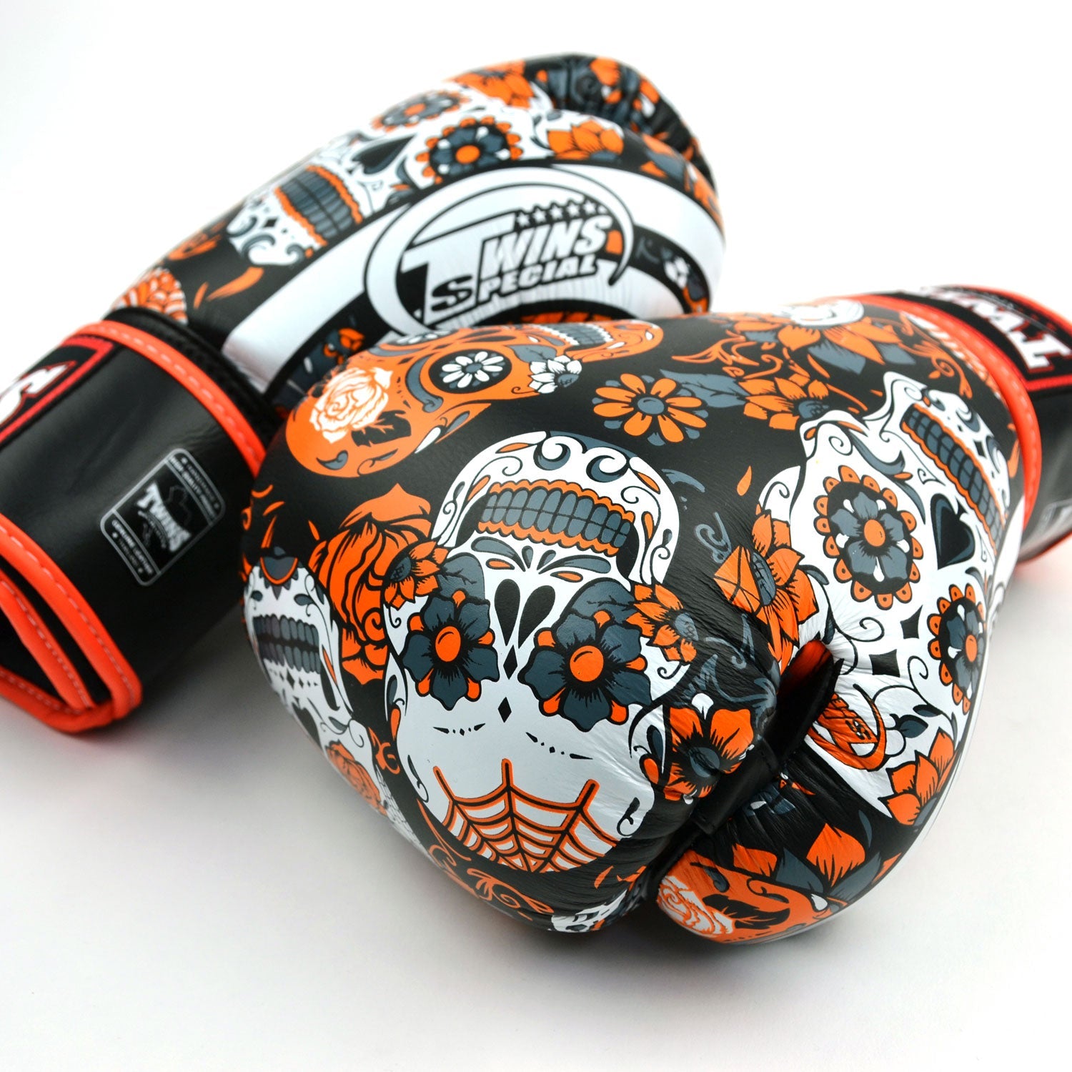 Twins Special Boxing Gloves - Calaveras Orange (FBGVL4-53)