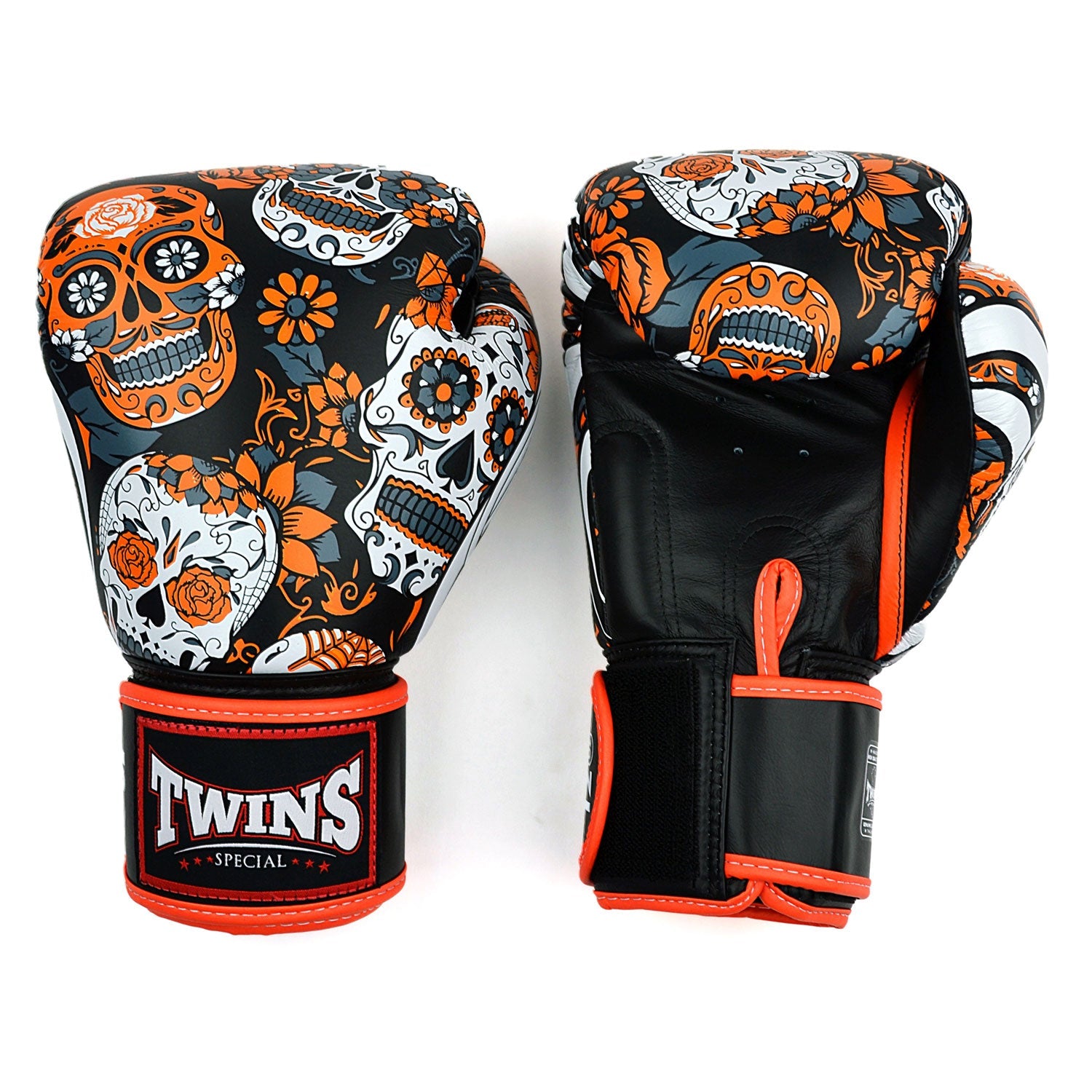 Twins Special Boxing Gloves - Calaveras Orange (FBGVL4-53)