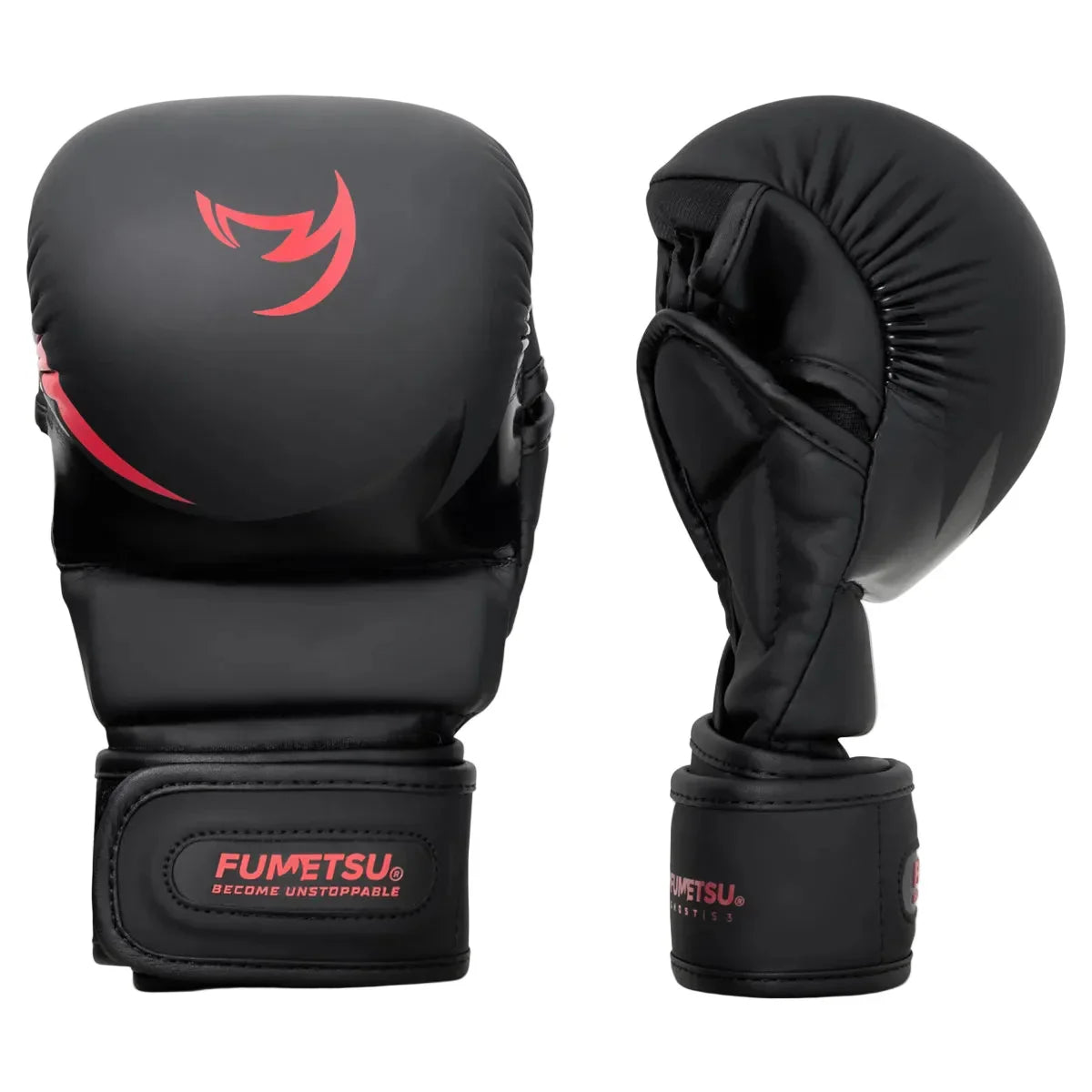 Fumetsu MMA Sparring Gloves - S3 Ghost Black & Red - Muay Thailand