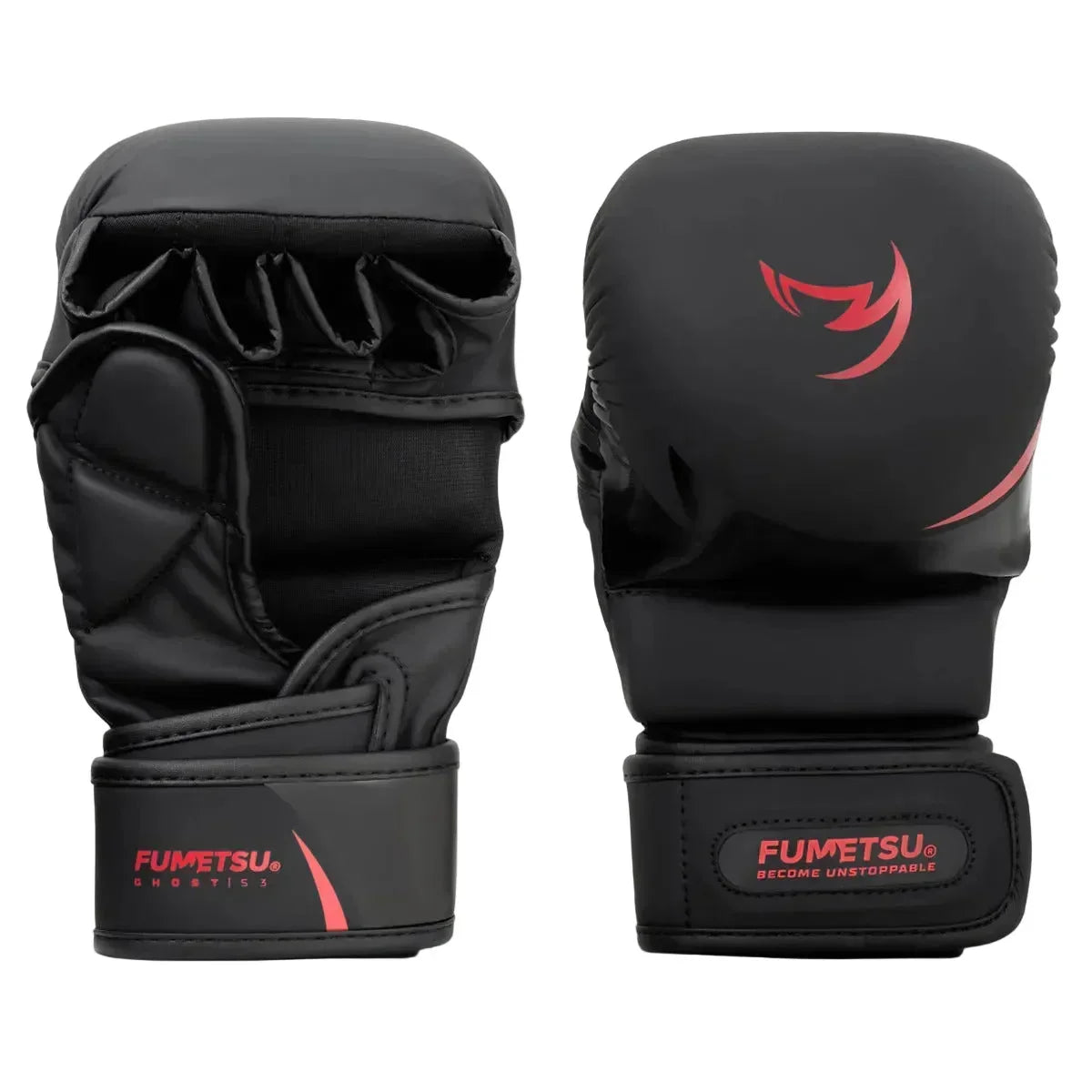 Fumetsu MMA Sparring Gloves - S3 Ghost Black & Red - Muay Thailand