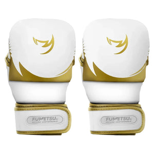 Fumetsu MMA Sparring Gloves - S3 Ghost White & Gold - Muay Thailand