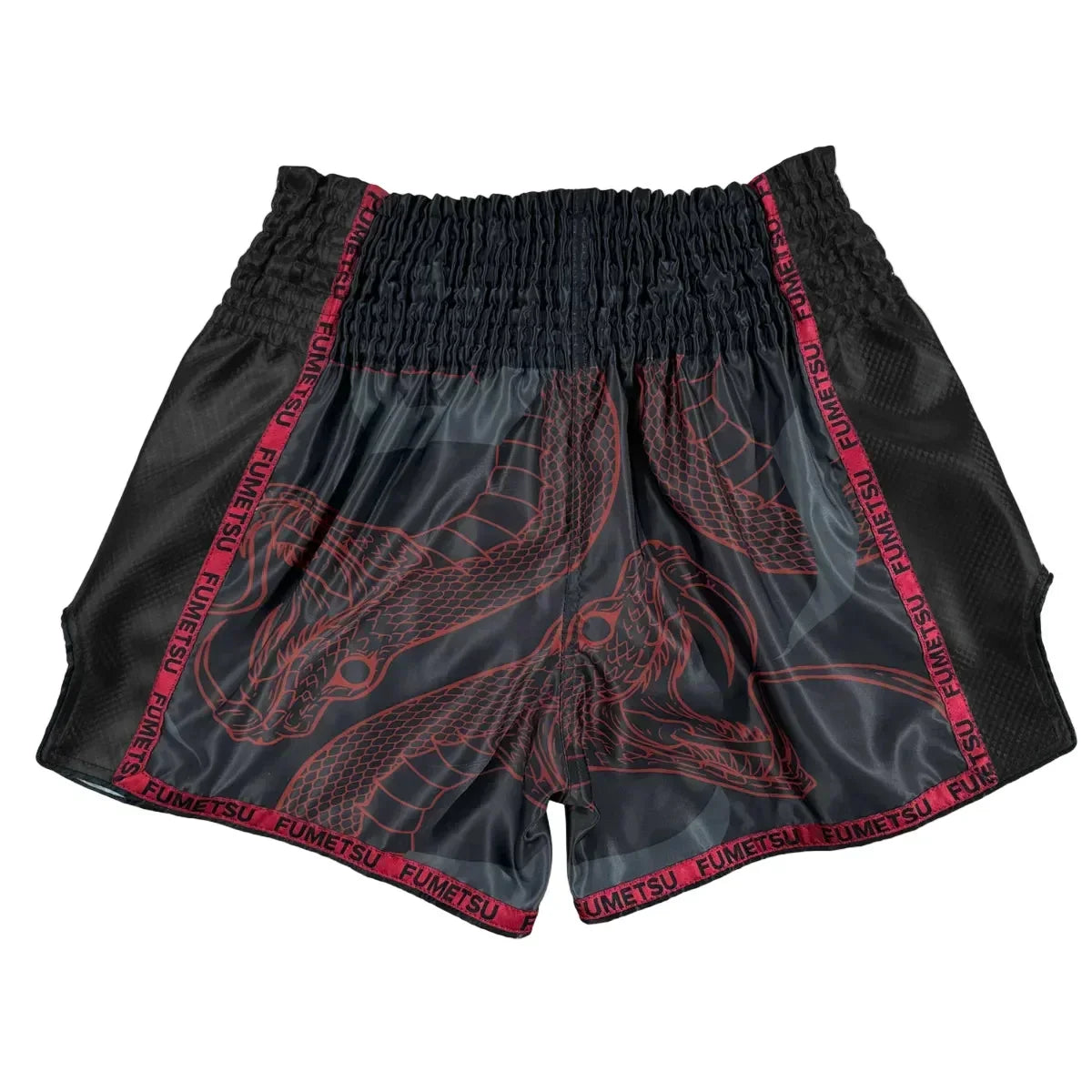 Fumetsu Muay Thai Shorts - Anaconda Black & Red - Muay Thailand
