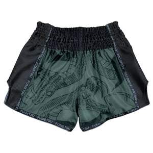 Fumetsu Muay Thai Shorts - Anaconda Khaki & Black - Muay Thailand