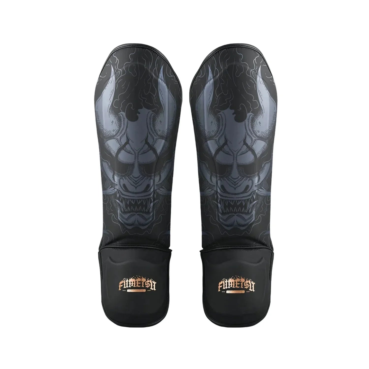 Fumetsu Oni Shin Guards - Black & Grey - Muay Thailand