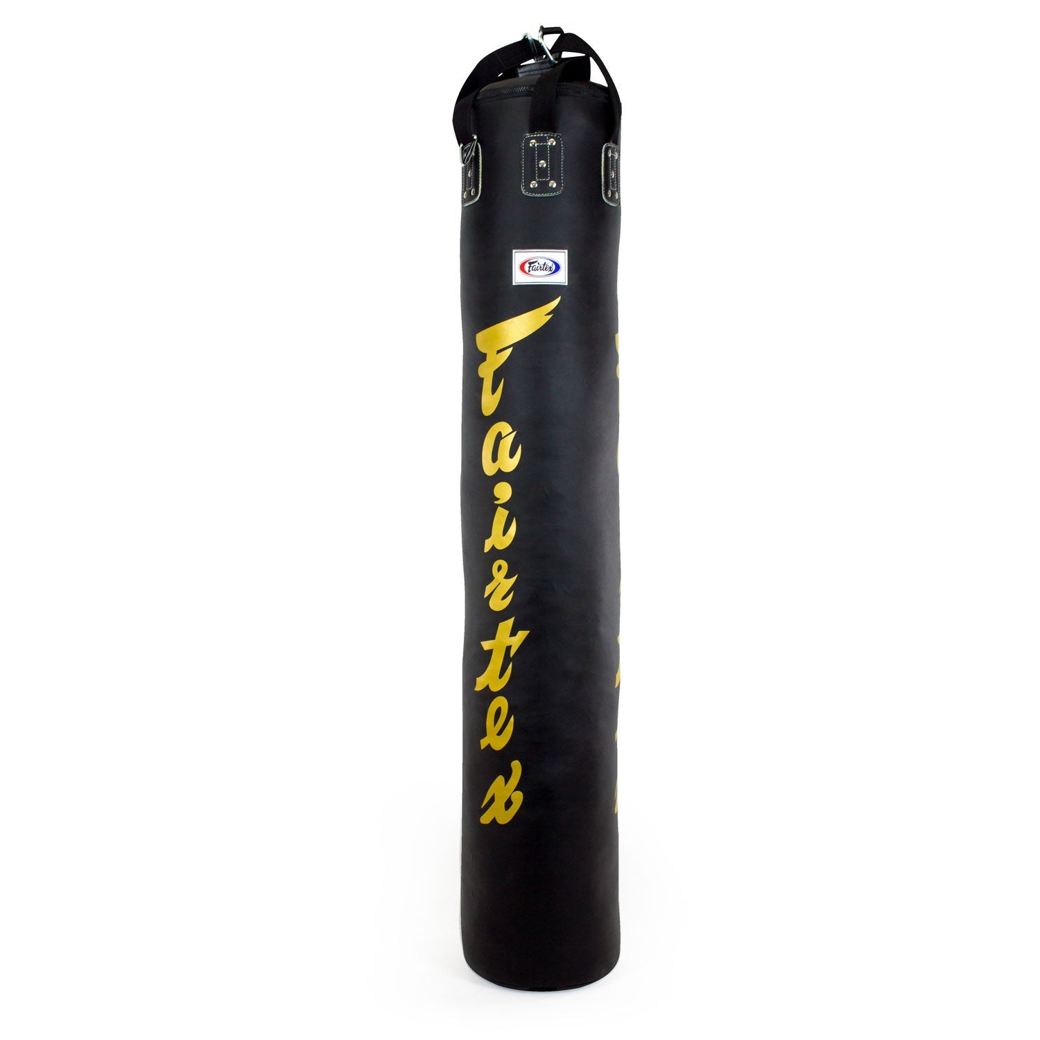 Fairtex HB6 6ft Muaythai Banana Bag - Black-Gold (FILLED)