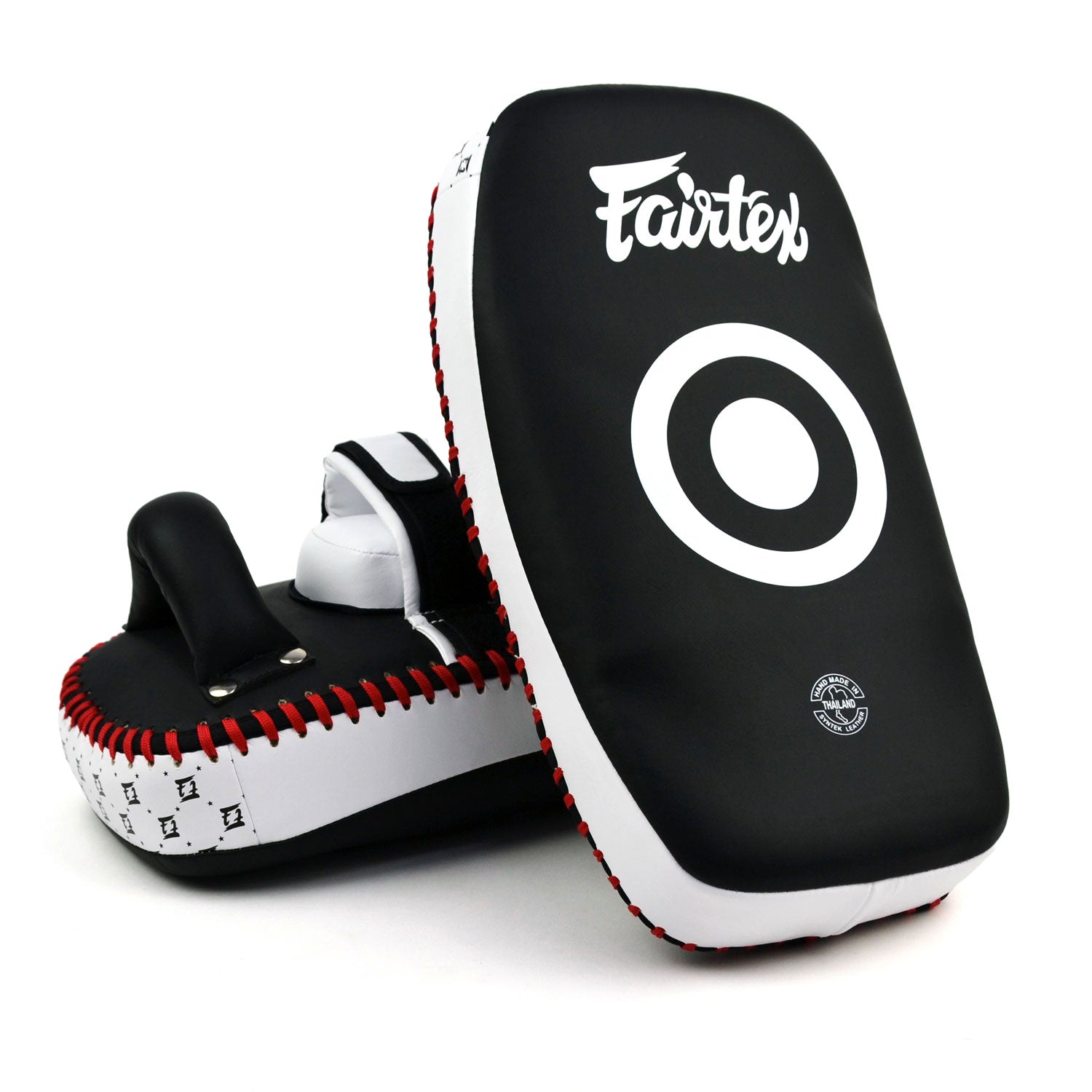 Fairtex Microfibre Thai Kick Pads - Black & White (KPLC5)
