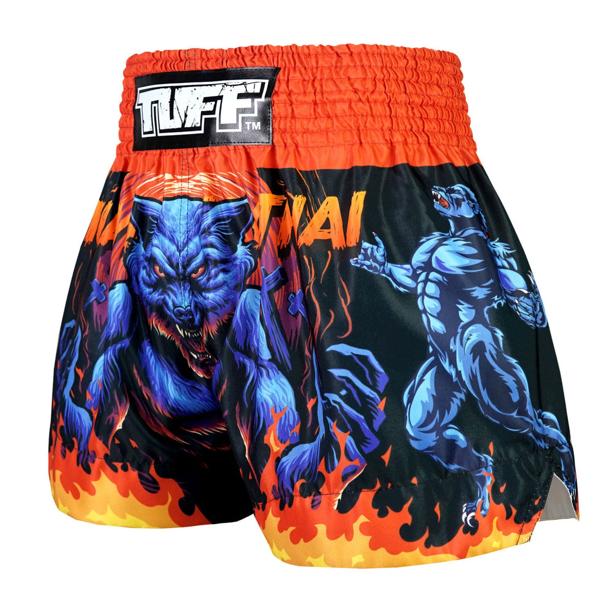TUFF Muay Thai Shorts - Midnight Werewolf (MS683)