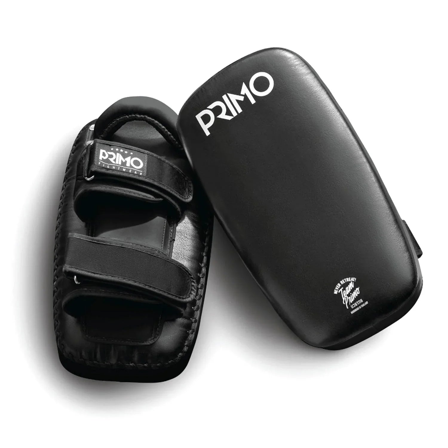 Primo Classic Microfibre Thai Kick Pads - Black (Large) - Muay Thailand