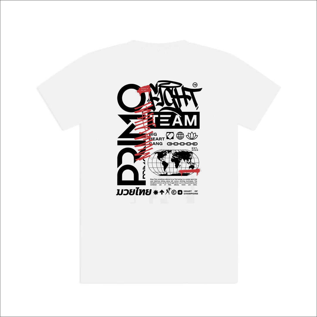 Primo Fight Team T-Shirt - White - Muay Thailand