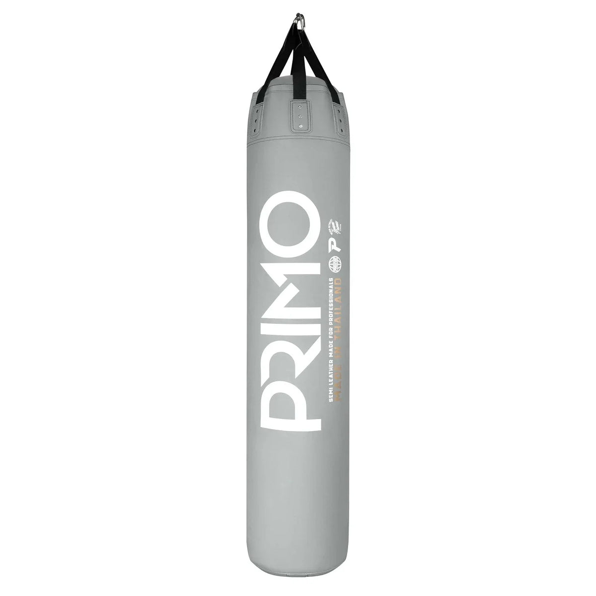 Primo Heavy Bag Semi Leather 40x180cm (UN-FILLED) - Grey - Muay Thailand